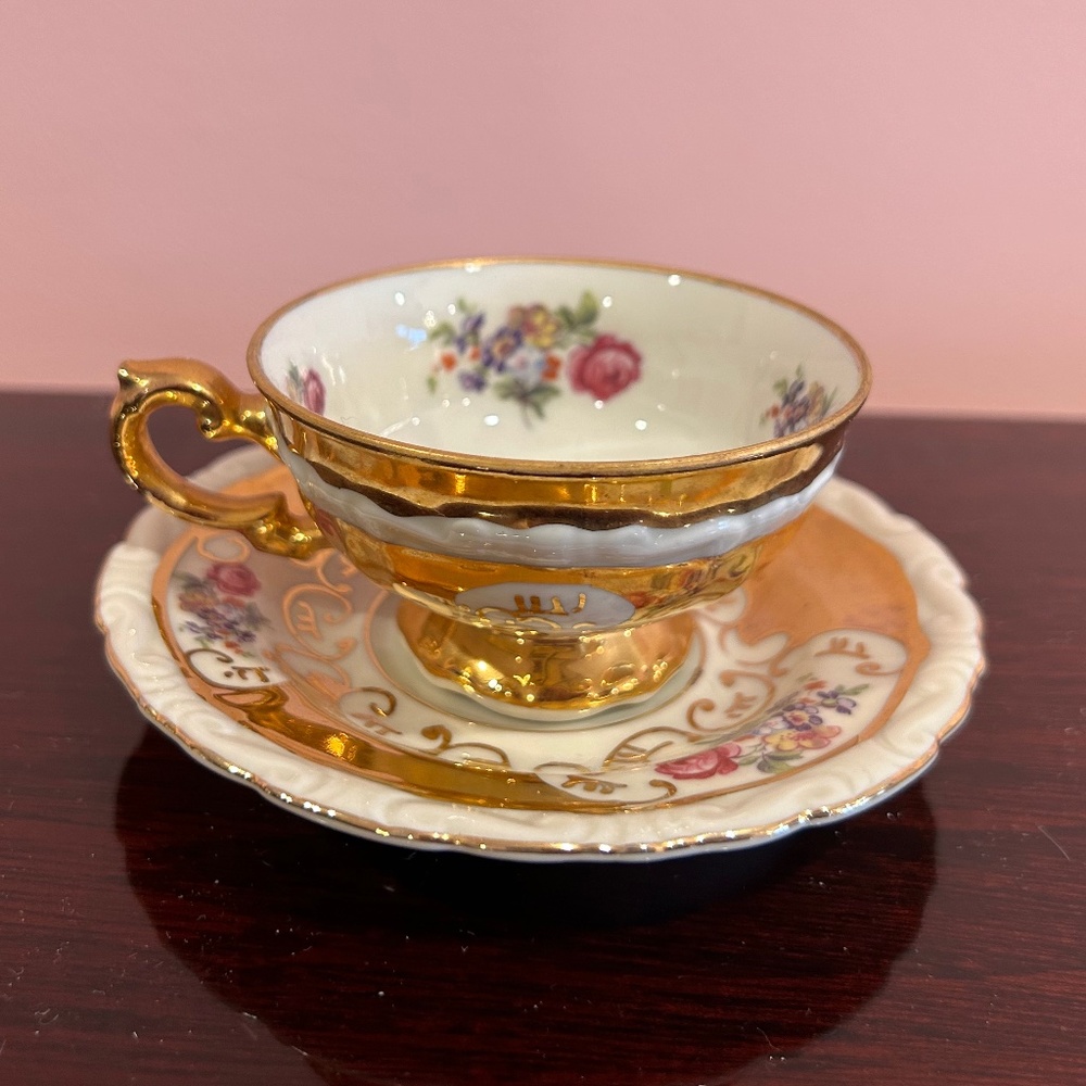 Vintage Johann Seltmann Vohenstrauss Bavaria Germany Cup and Saucer Set